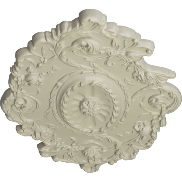 Strasbourg Ceiling Medallion, Hand-Painted Clear Yellow, 30 1/2W X 20H X 1 1/2P